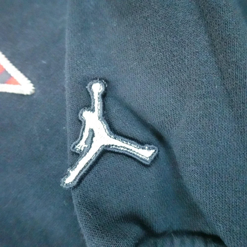 Jordan Sweatshirt Mens XL Black Logo Crewneck Pullover Fleece Jumpman Basketball